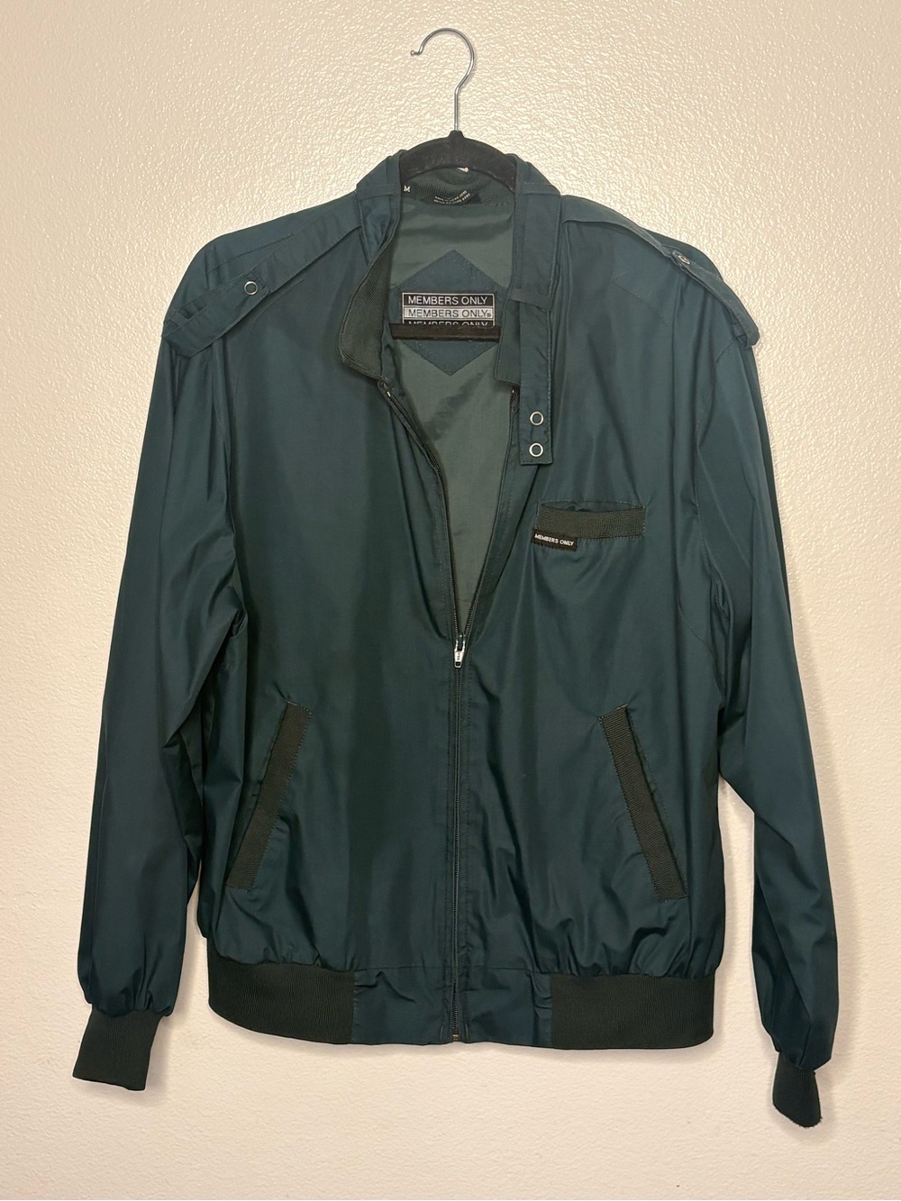 Members Only Teal Green lightweight lJacket